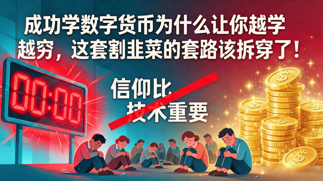 成功学数字货币为什么让你越学越穷，这套割韭菜的套路该拆穿了