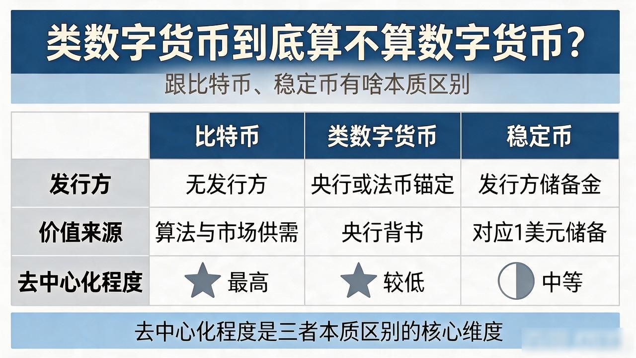 类数字货币到底算不算数字货币？跟比特币、稳定币有啥本质区别