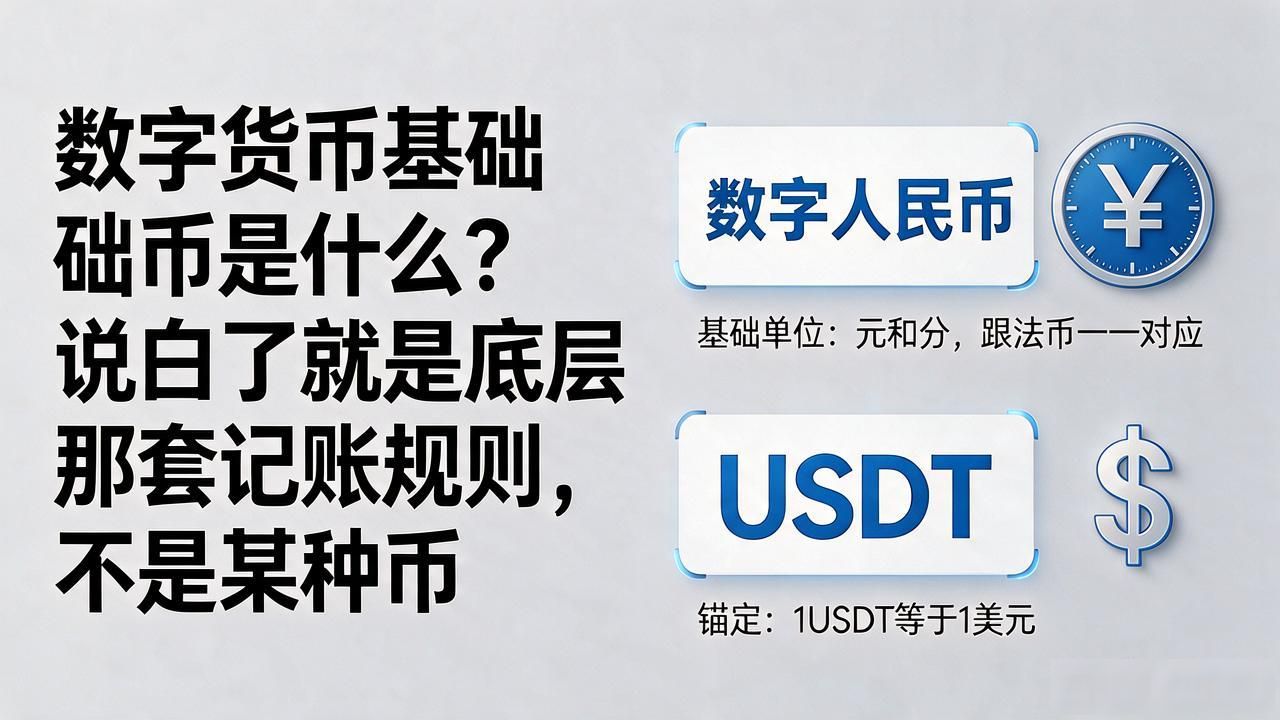 数字货币基础币是什么？说白了就是底层那套记账规则，不是某种币
