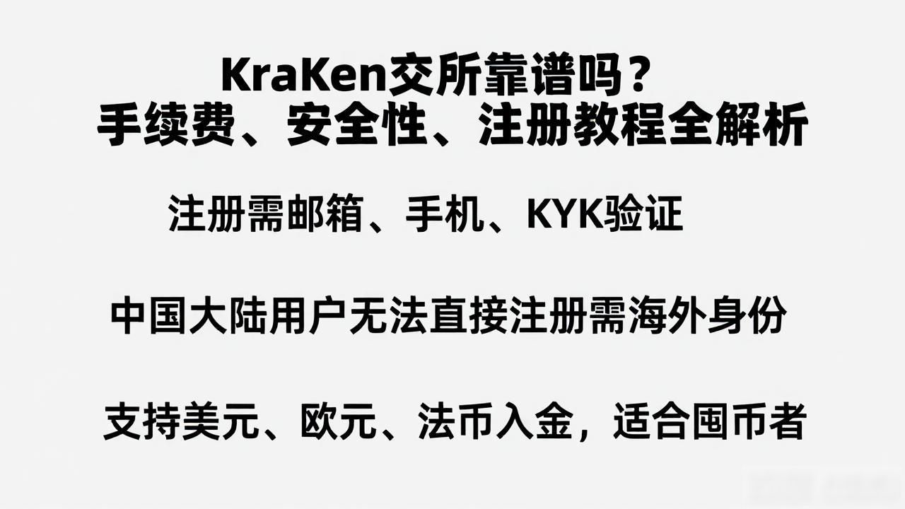 KraKen交易所靠谱吗？手续费、安全性、注册教程全解析