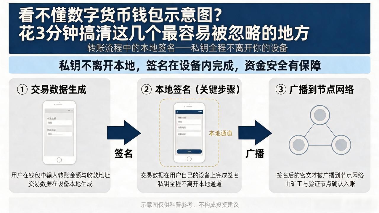 数字货币钱包示意图_区块链钱包示意图_私钥助记词存储位置