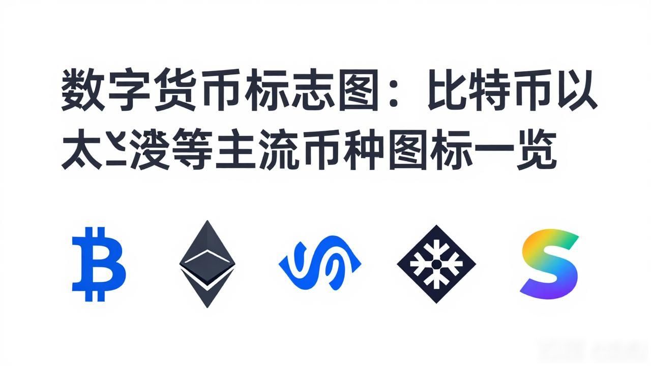 数字货币标志图大全：比特币以太坊等主流币种图标一览