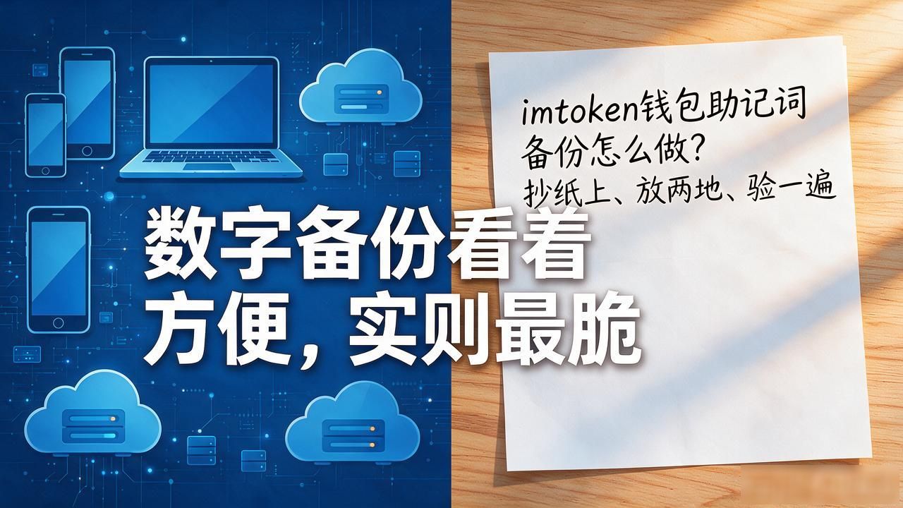 imtoken钱包助记词备份怎么做？抄纸上、放两地、验一遍