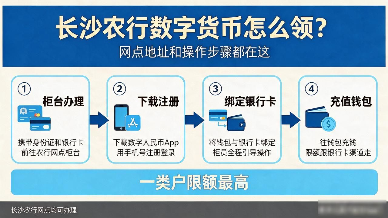 长沙农行数字货币怎么领？网点地址和操作步骤都在这