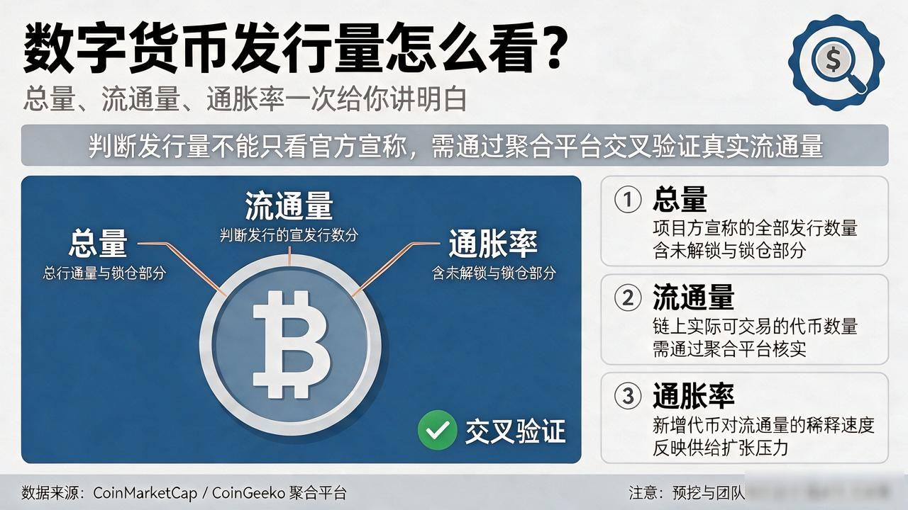 数字货币发行量怎么看？总量、流通量、通胀率一次给你讲明白