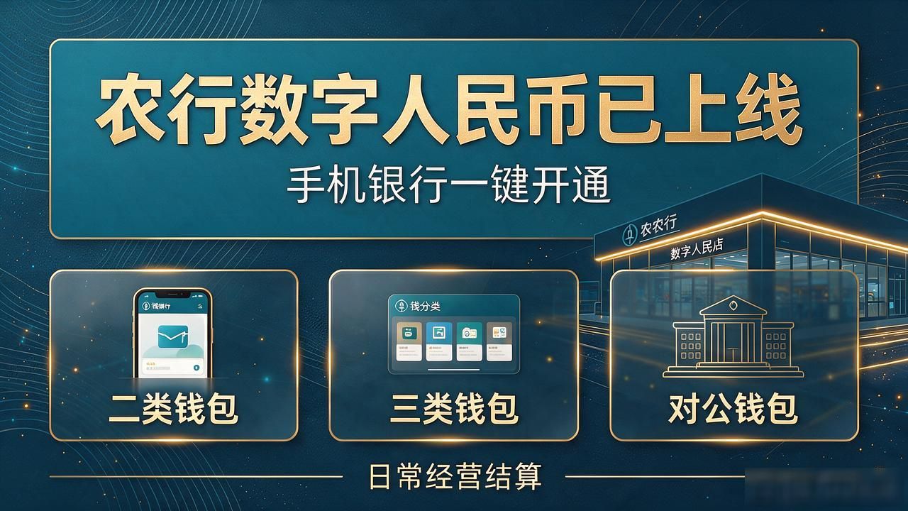 农行数字人民币已上线！手机银行一键开通使用教程