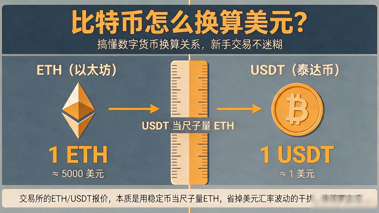比特币怎么换算美元？搞懂数字货币换算关系，新手交易不迷糊