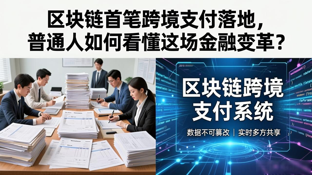 区块链首笔跨境支付落地,普通人如何看懂这场金融变革?