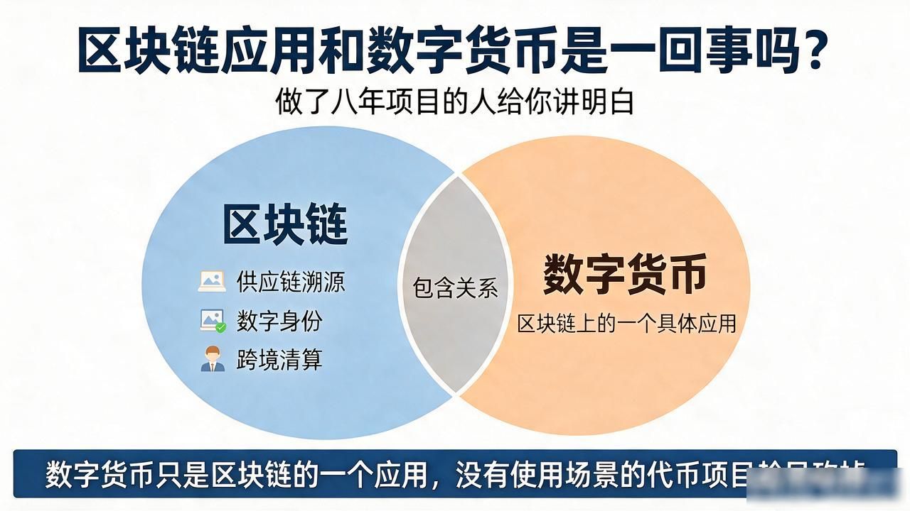 区块链应用和数字货币到底是一回事吗？做了八年项目的人给你讲明白