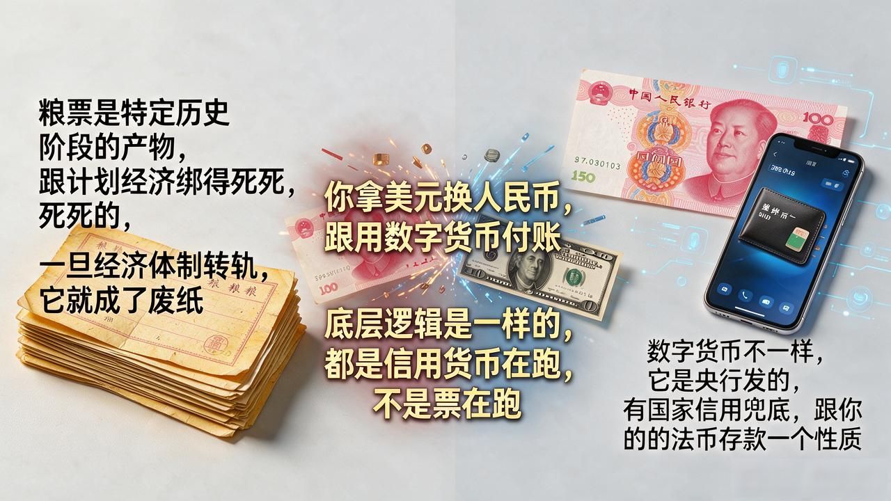 数字货币到底是不是粮票？银行老柜员一句话给你说透