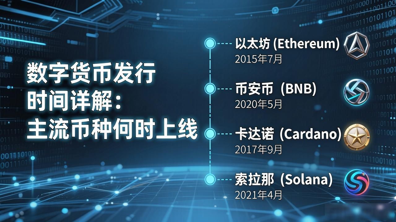 数字货币发行时间详解：主流币种何时上线
