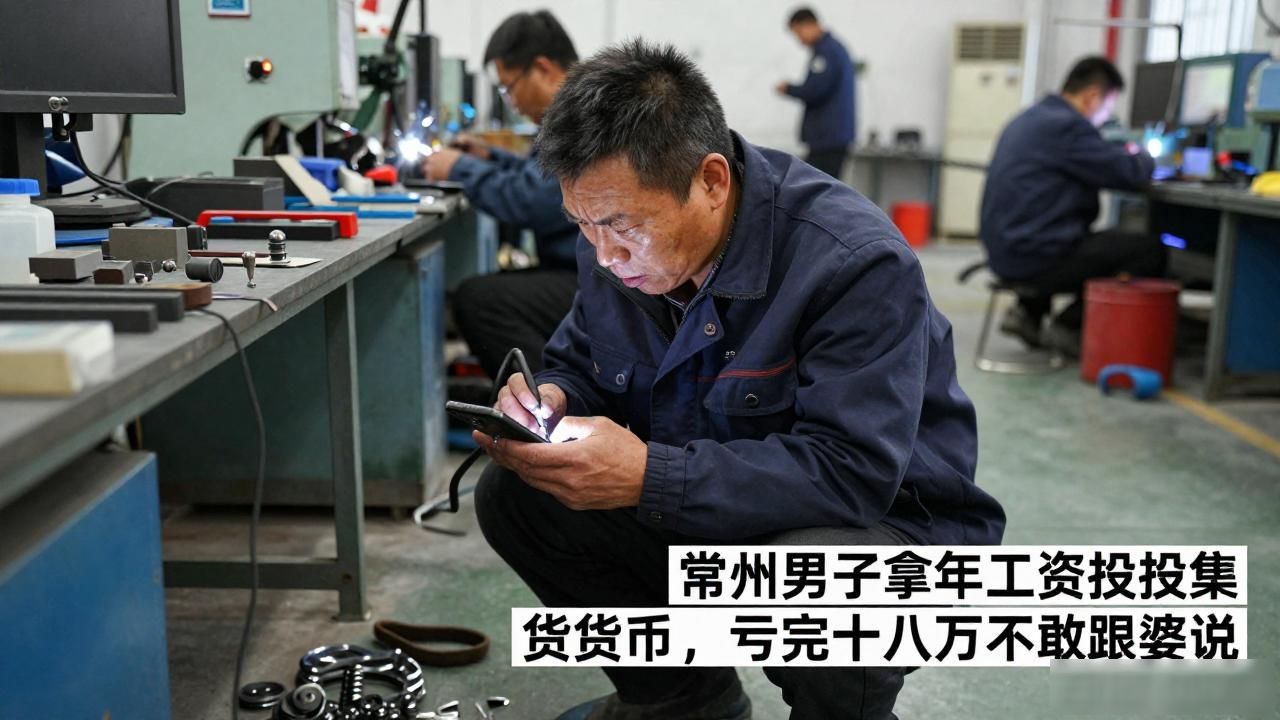 常州男子拿五年工资投数字货币，亏完十八万不敢跟老婆说