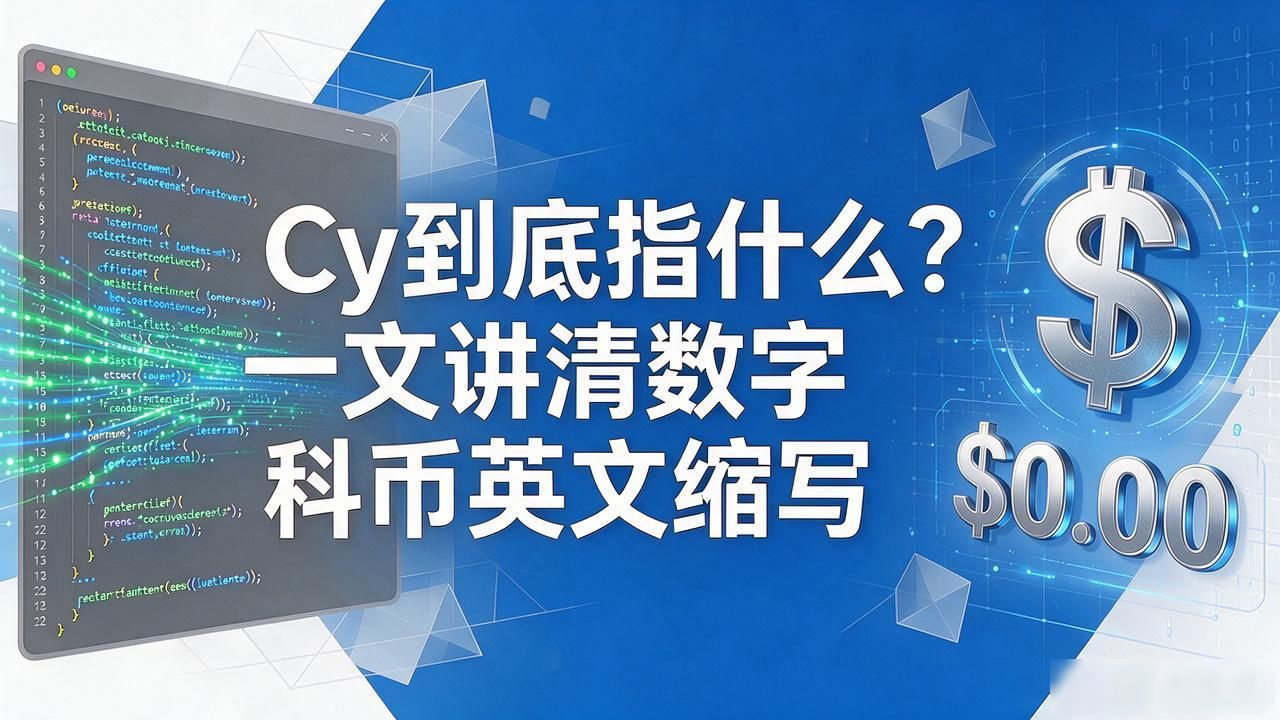 Cy到底指什么？一文讲清数字货币英文缩写