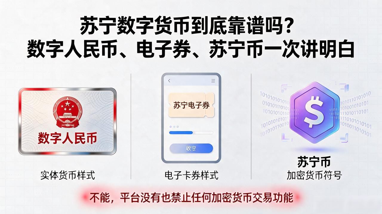 苏宁数字货币到底靠谱吗？数字人民币、电子券、苏宁币一次讲明白