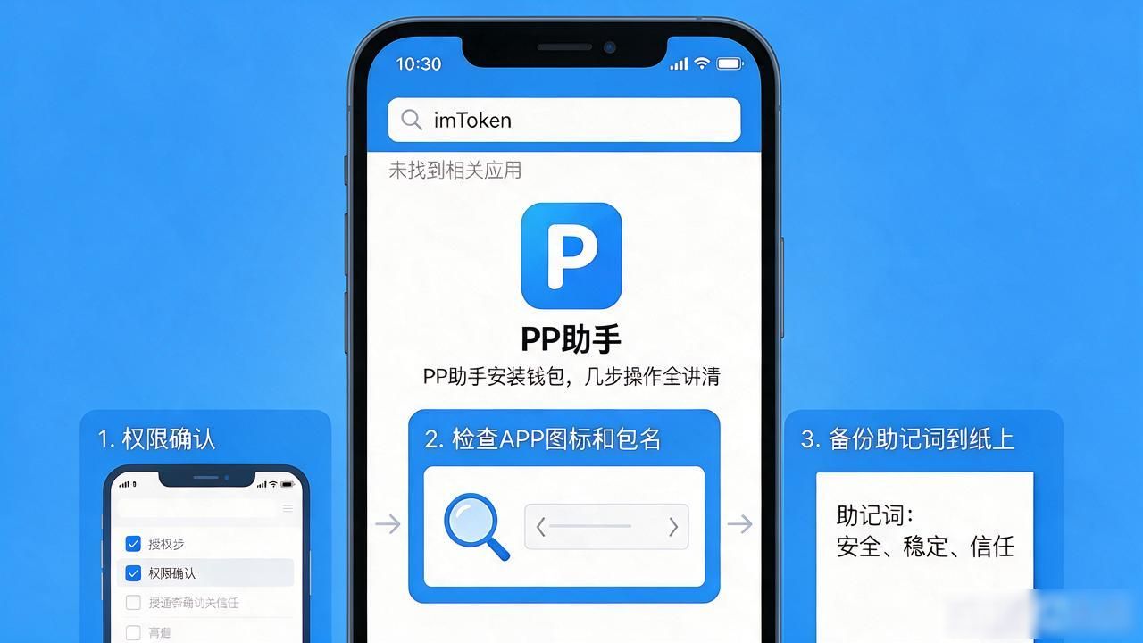 imToken在应用商店搜不到？PP助手安装钱包，几步操作全讲清