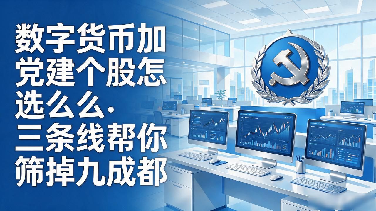 数字货币加党建个股怎么选？三条线帮你筛掉九成都