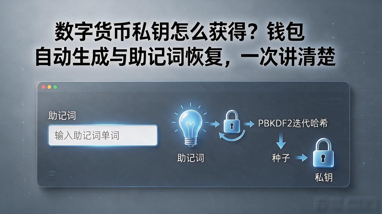 数字货币私钥怎么获得？钱包自动生成与助记词恢复，一次讲清楚