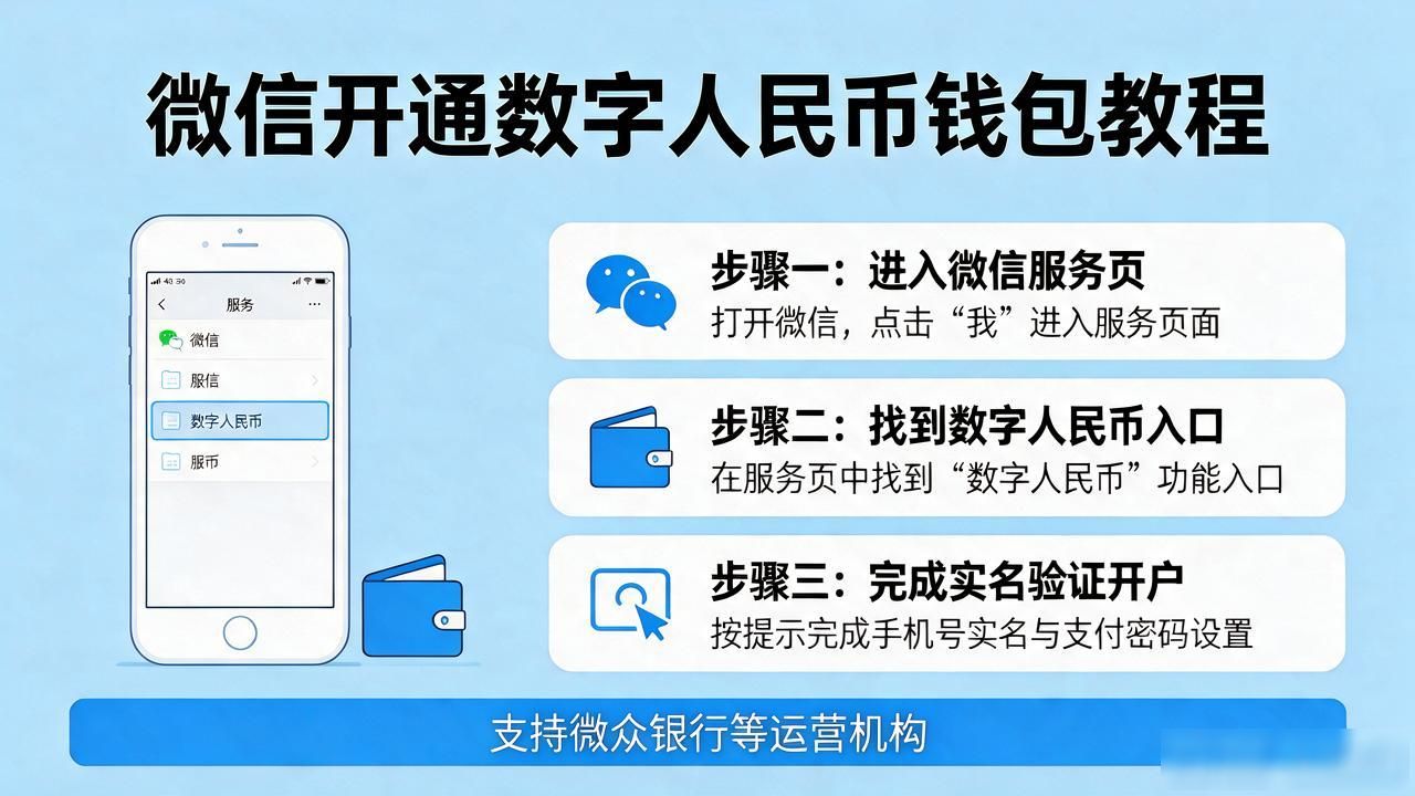 微信设置数字货币的入口在哪?三步教你开通数字人民币钱包