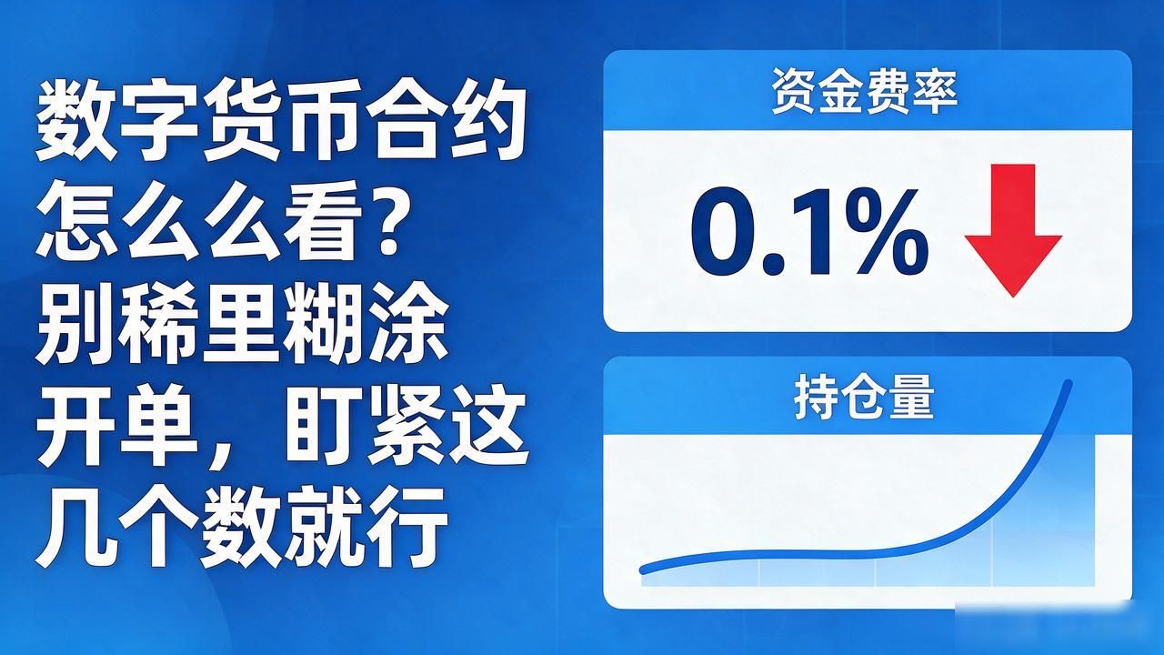 数字货币合约怎么看？别稀里糊涂开单，盯紧这几个数就行