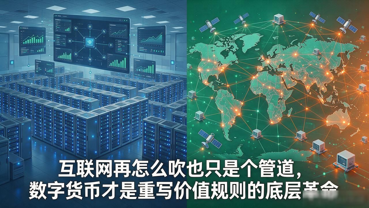互联网再怎么吹也只是个管道，数字货币才是重写价值规则的底层革命