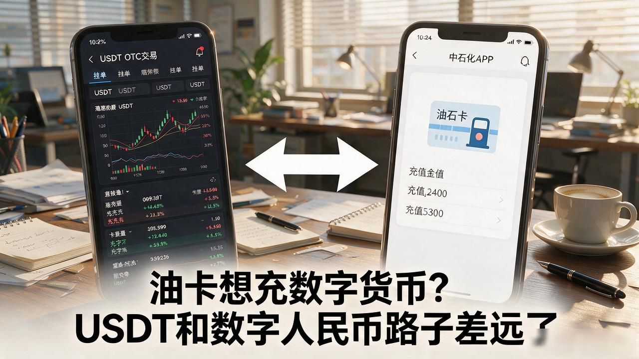 油卡想充数字货币?USDT和数字人民币路子差远了