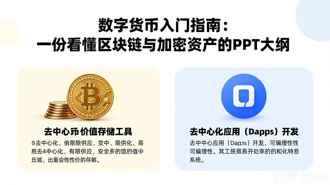 数字货币入门指南:一份看懂区块链与加密资产的PPT大纲
