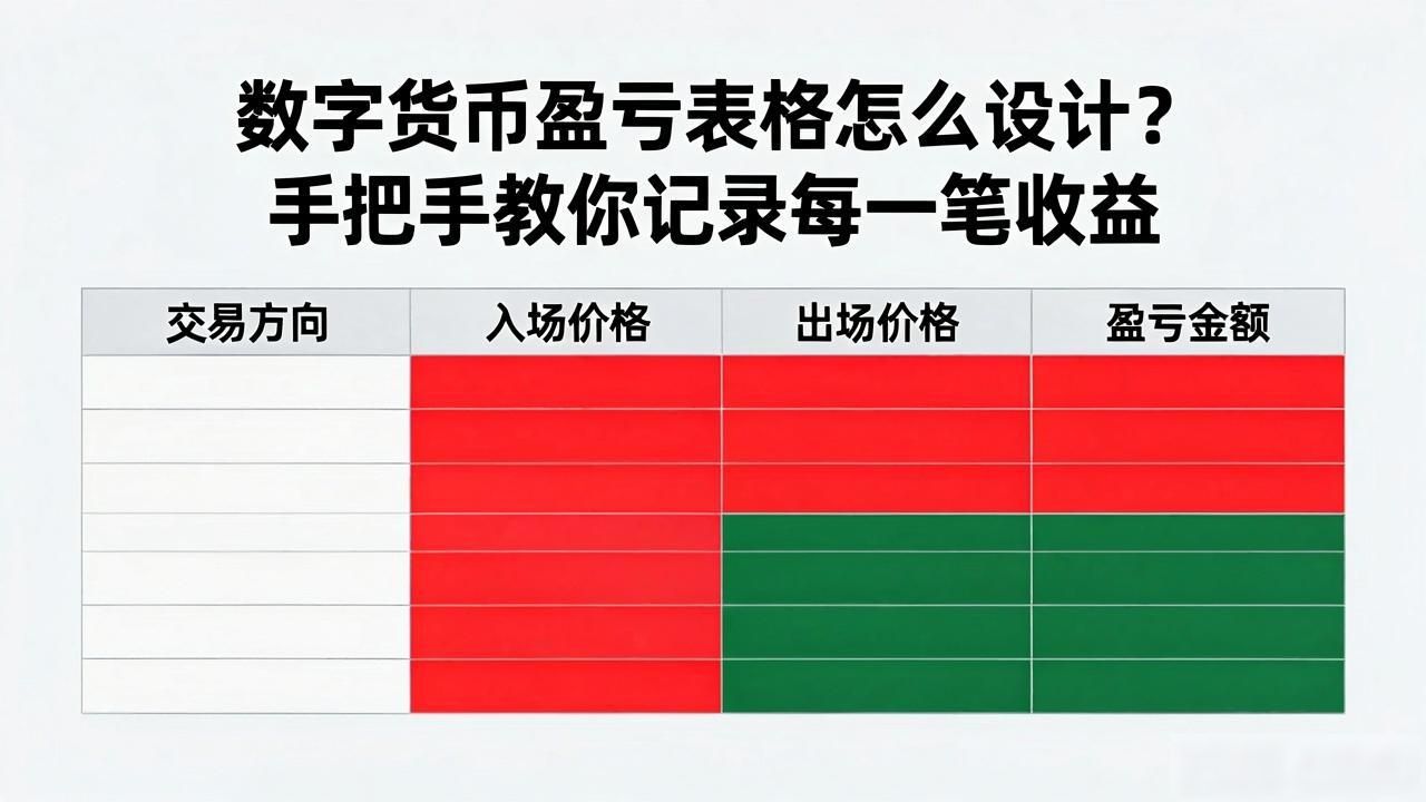 数字货币盈亏表格怎么设计？手把手教你记录每一笔收益