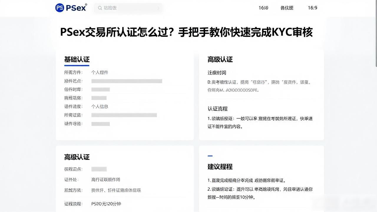 PSex交易所认证怎么过？手把手教你快速完成KYC审核