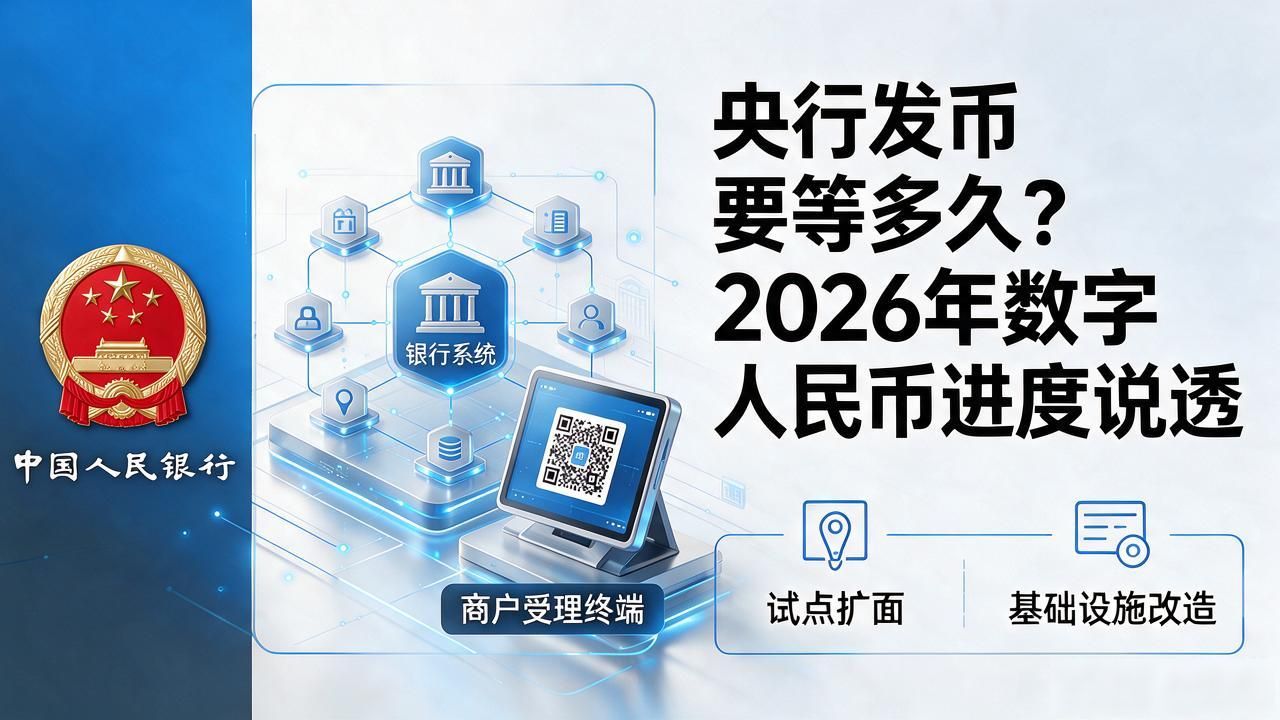 央行发币要等多久？2026年数字人民币进度说透