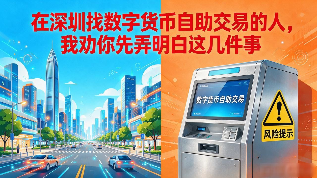 在深圳找数字货币自助交易的人，我劝你先弄明白这几件事