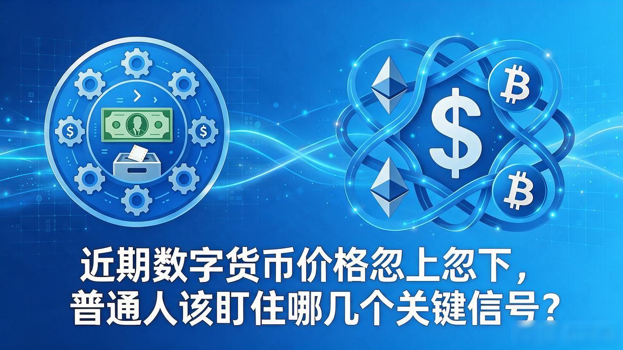 近期数字货币价格忽上忽下，普通人该盯住哪几个关键信号
