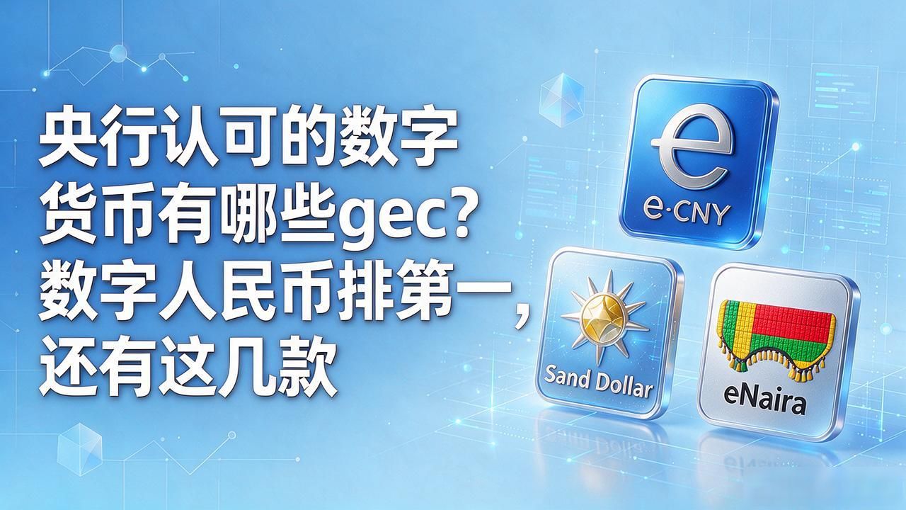 央行认可的数字货币有哪些gec？数字人民币排第一，还有这几款