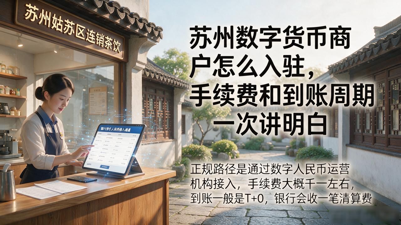 苏州数字货币商户怎么入驻，手续费和到账周期一次讲明白