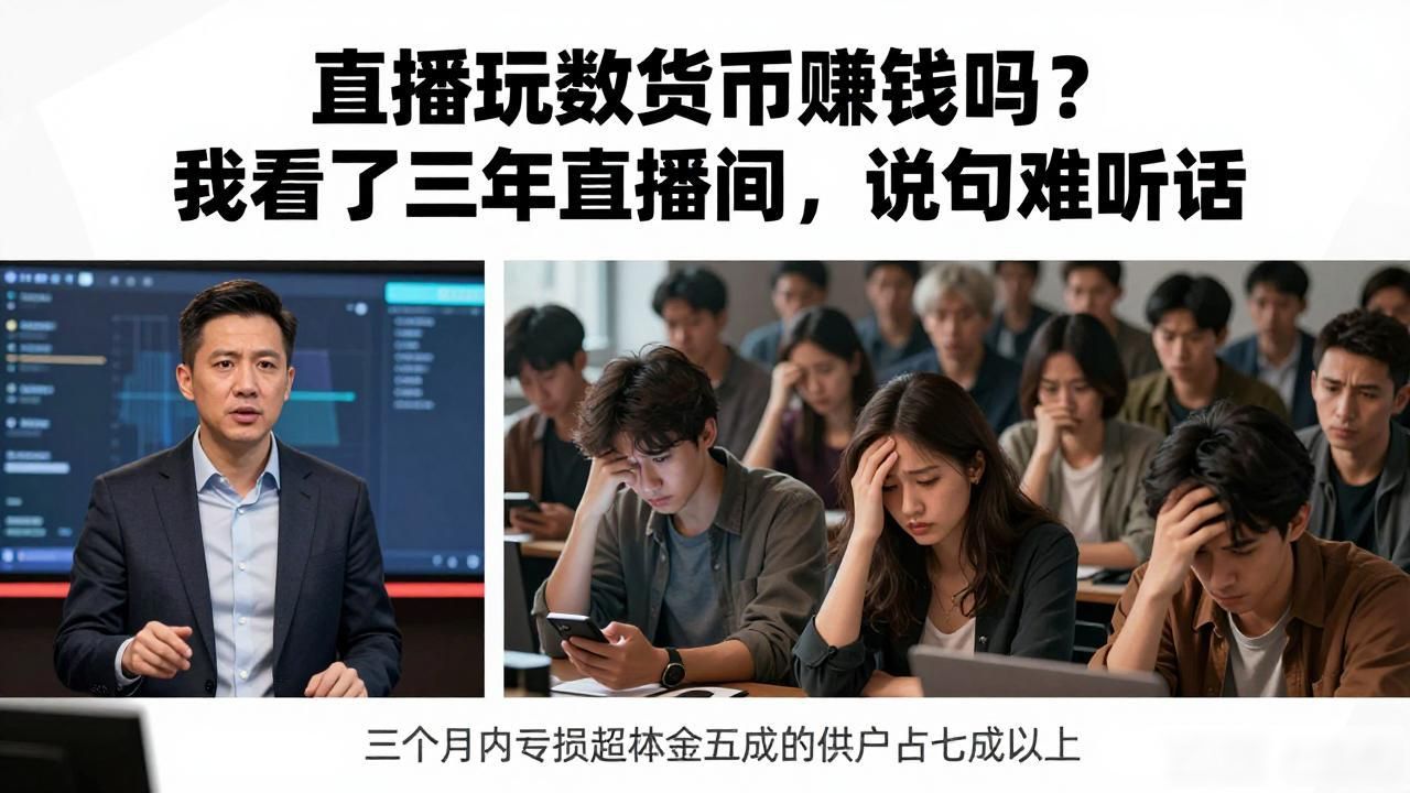 直播玩数字货币赚钱吗？我看了三年直播间，说句难听话
