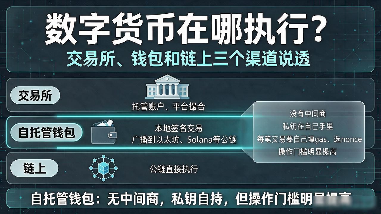 数字货币在哪执行？交易所、钱包和链上三个渠道说透