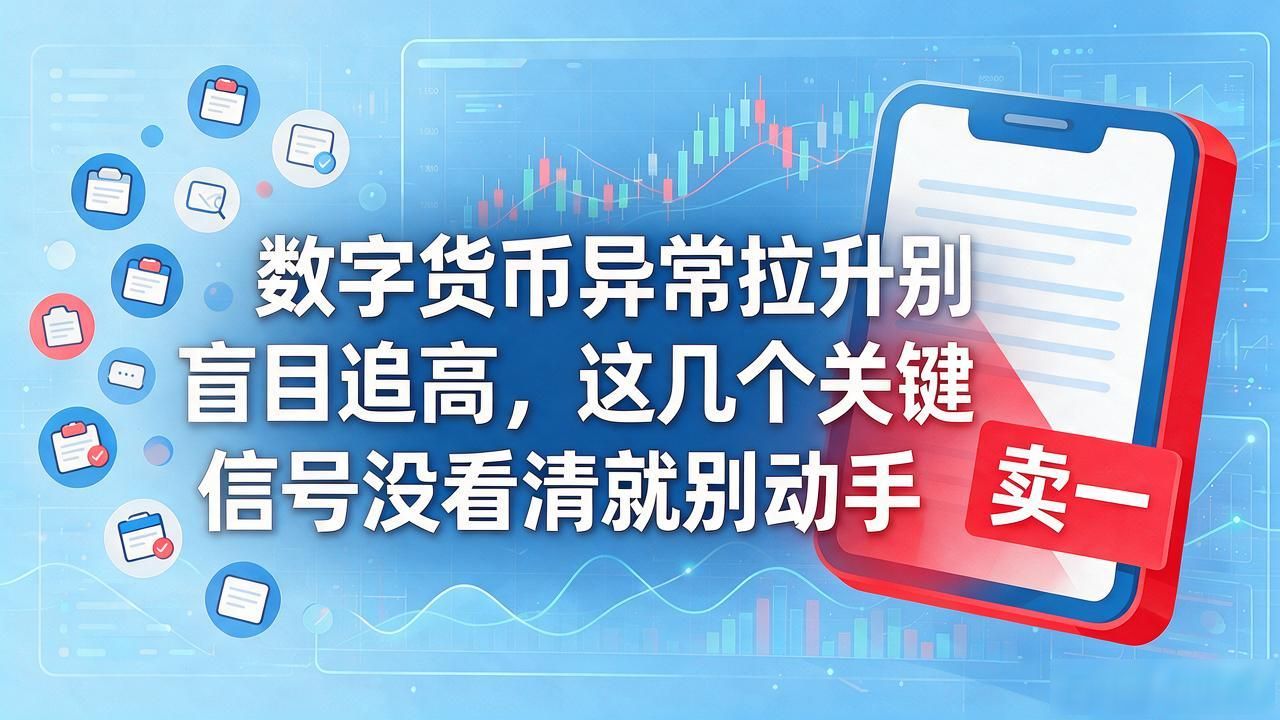 数字货币异常拉升别盲目追高，这几个关键信号没看清就别动手