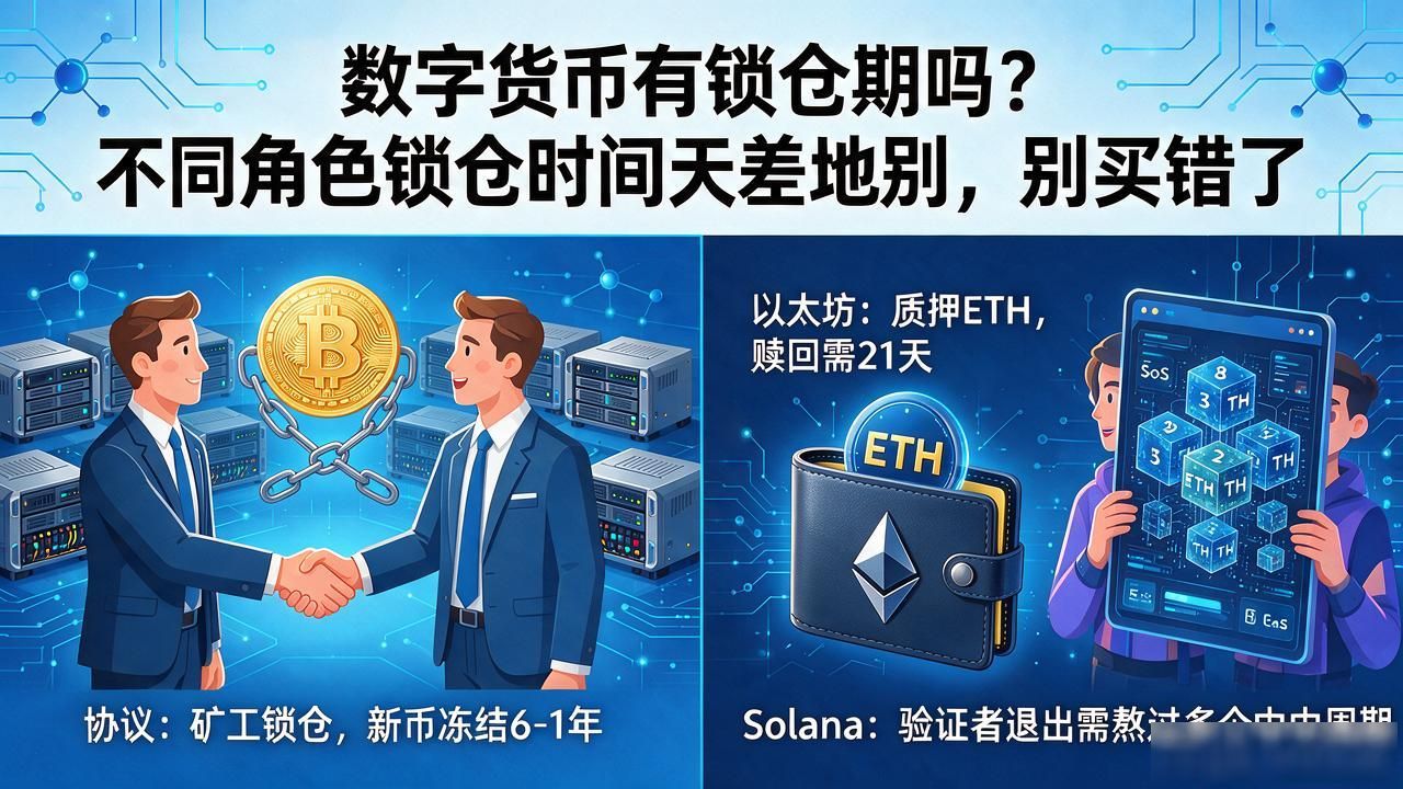 数字货币有锁仓期吗？不同角色锁仓时间天差地别，别买错了