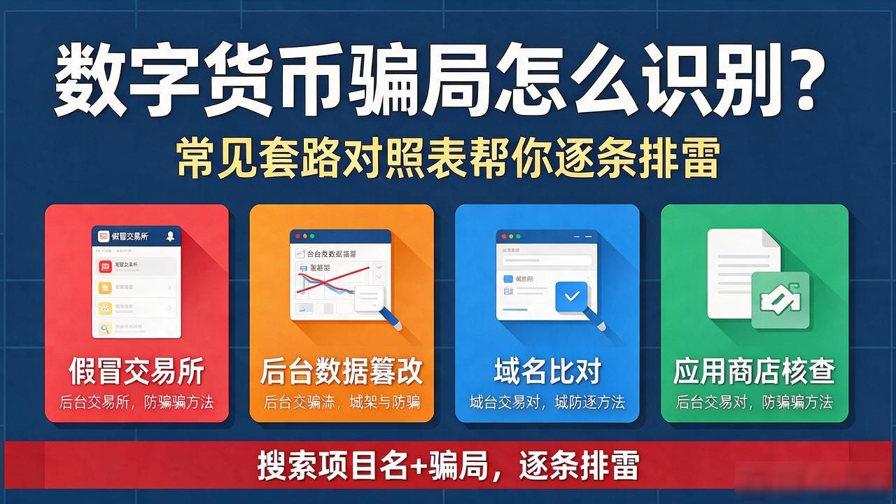数字货币骗局怎么识别？常见套路对照表帮你逐条排雷
