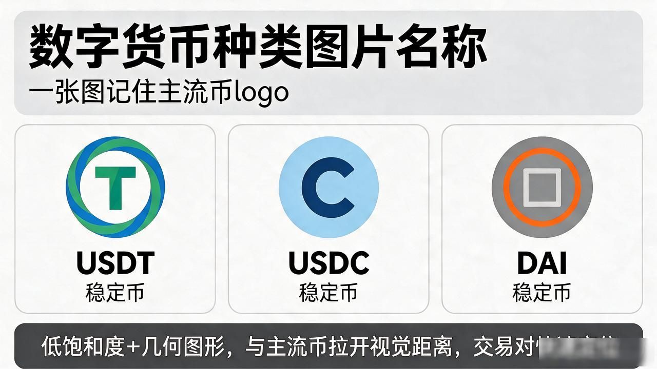 数字货币种类图片名称大全，一张图记住主流币logo