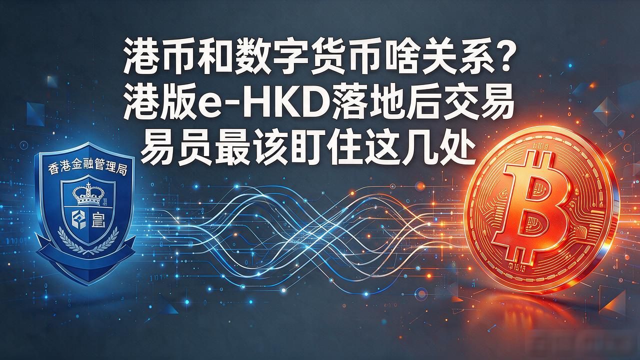 港币和数字货币啥关系？港版e-HKD落地后交易员最该盯住这几处