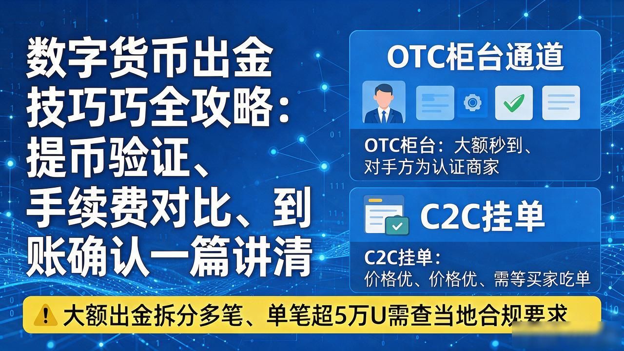 数字货币出金技巧全攻略：提币验证、手续费对比、到账确认一篇讲清