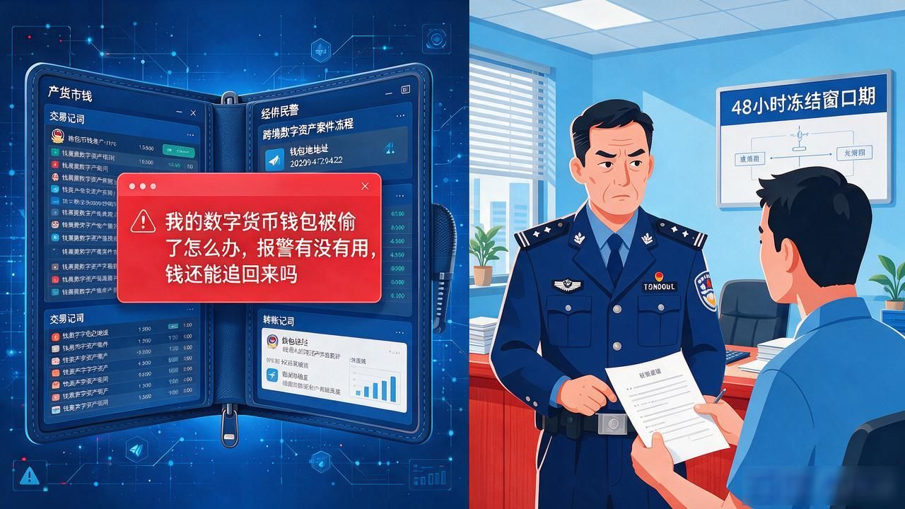 我的数字货币钱包被偷了怎么办，报警有没有用，钱还能追回来吗