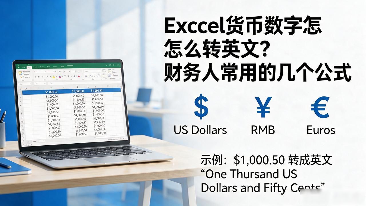 Excel货币数字怎么转英文？财务人常用的几个公式