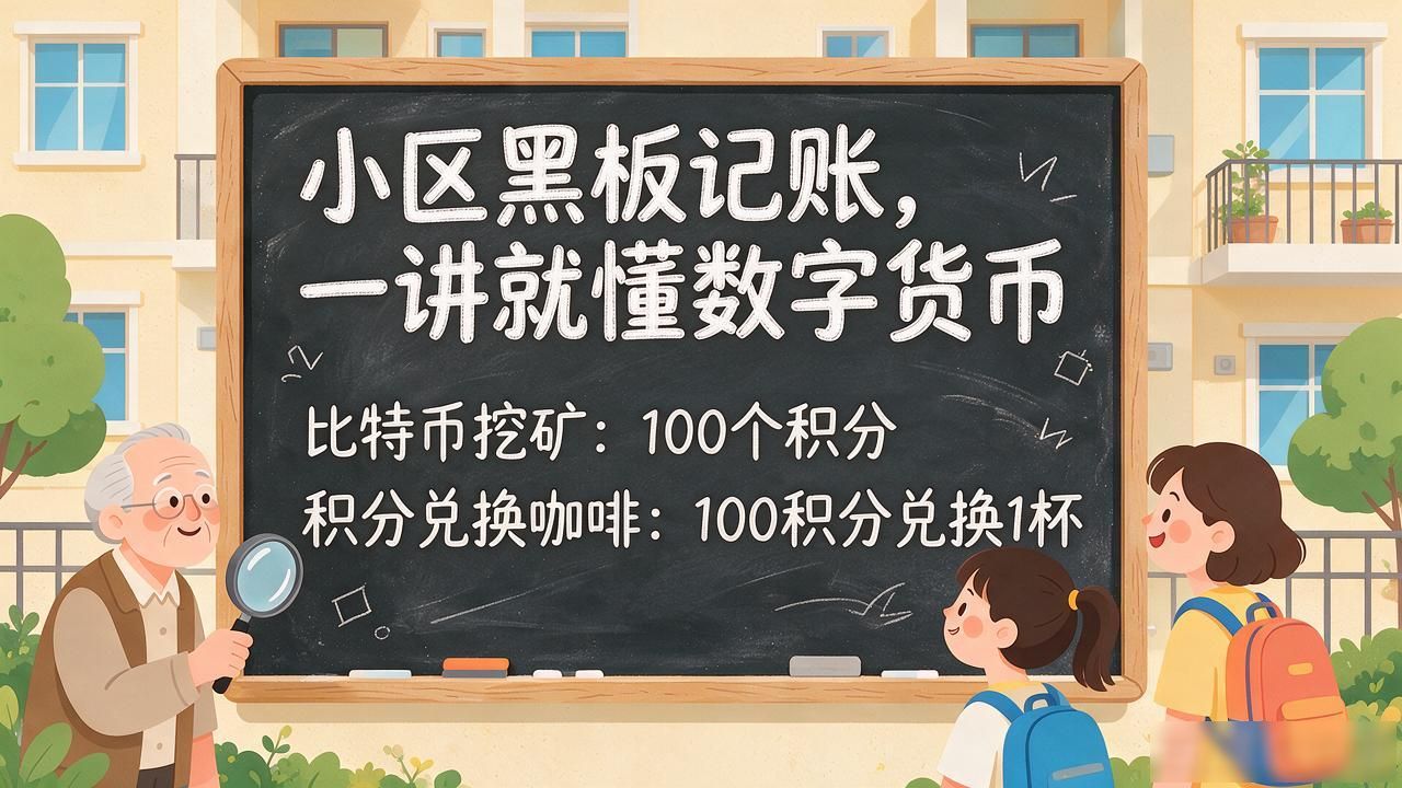 小区黑板记账，一讲就懂数字货币
